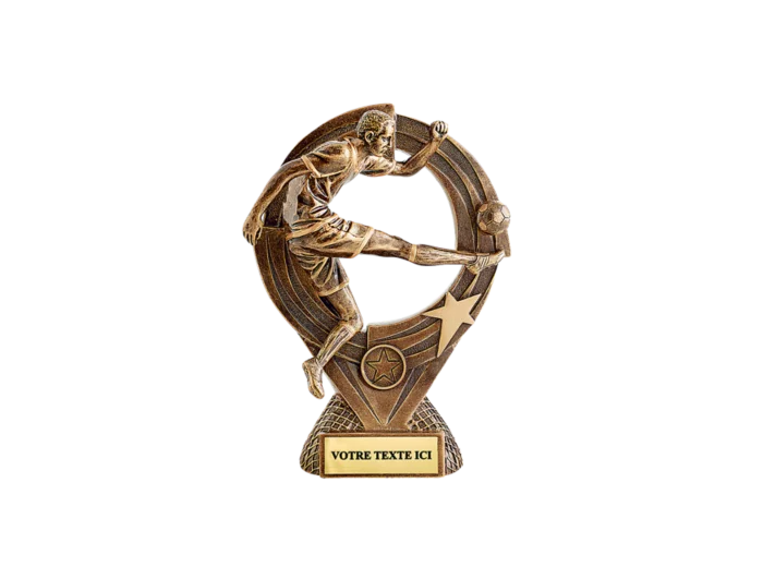 Trophee resine foot 3d h. 25 cm