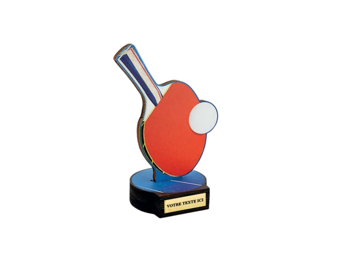 Trophee bois tdt h 20 cm