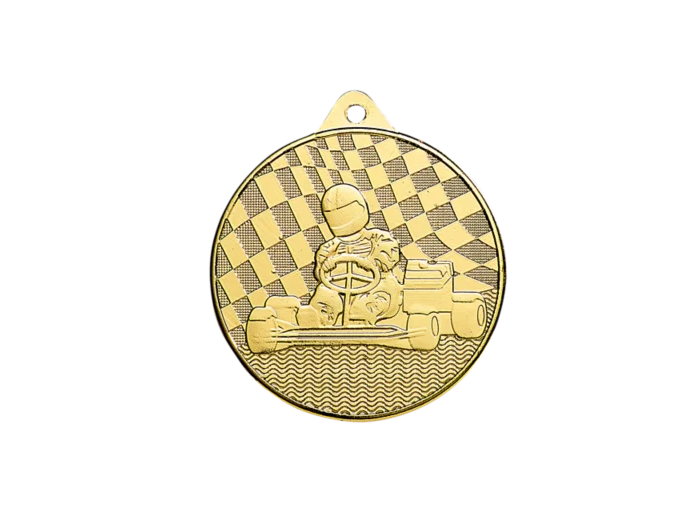 Medaille frappee fer karting 50mm