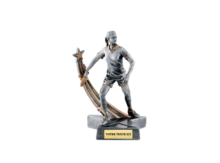 Trophee resine tdt femme h. 21 cm
