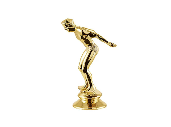 Sujet plastiq or natation ho h.8cm
