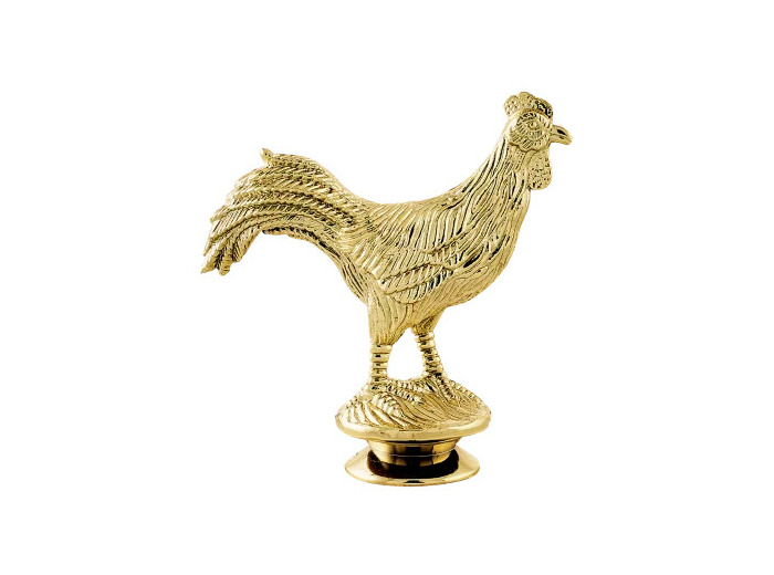 Sujet plastique or coq h.10cm