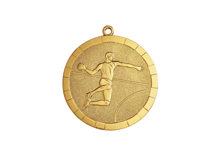 Medaille frappee fer hand 50mm or