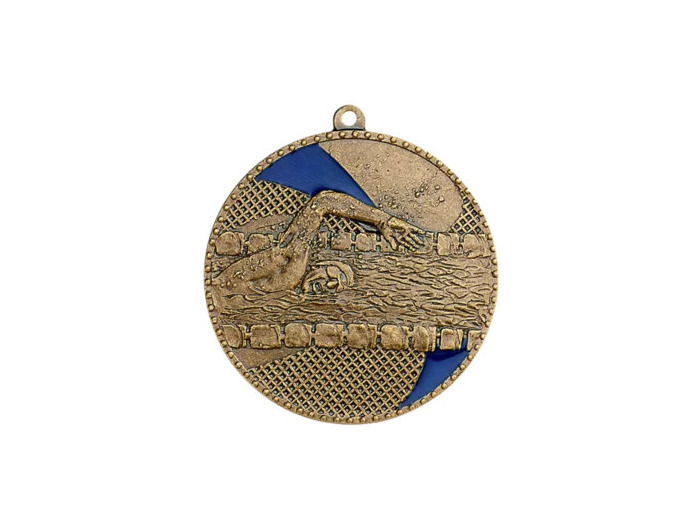 Medaille frappee fer natation 50mm