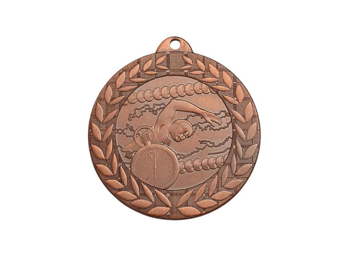 Medaille frappee fer natation 50mm