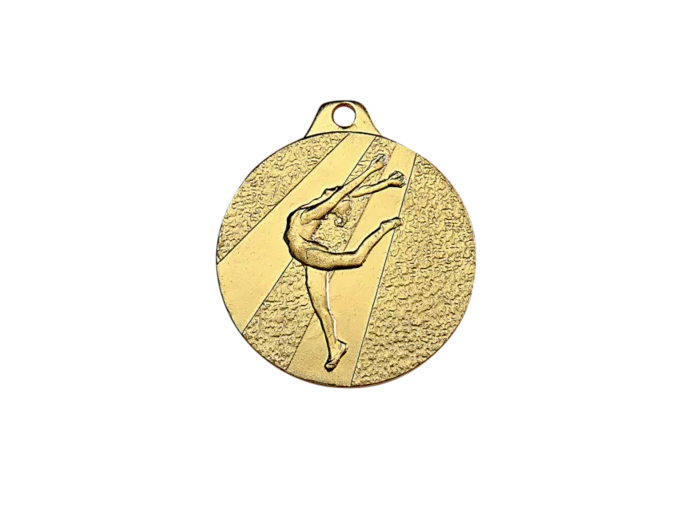 Medaille frappee fer or gym d 32mm