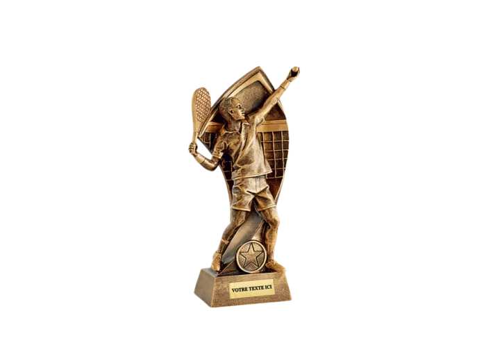 Trophee resine tennis homme h.22 cm