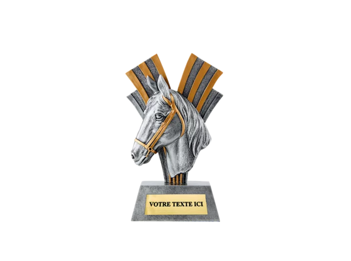 Trophee resine tete de cheval h.21 cm