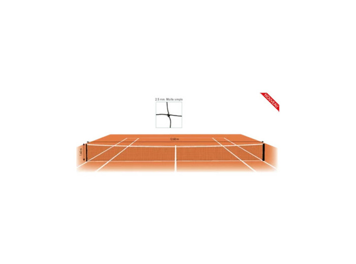 Filet tennis - dia. 25 mm - maille
