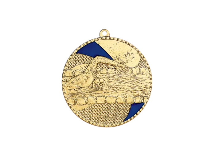 Medaille frappee fer natation 50mm