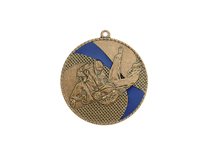 Medaille frappee fer judo 50mm