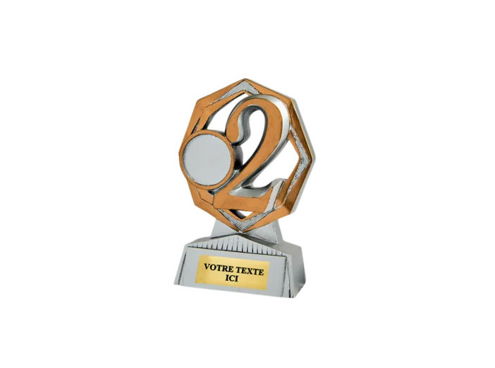 Trophee resine support eco argent/o