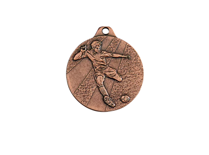 Medaille frappee fer brz football d 32mm