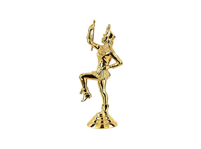 Sujet plastique majorette or h.11cm