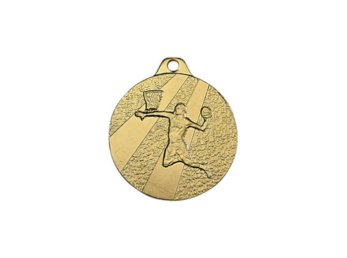 Medaille frappee fer or basketd 32mm
