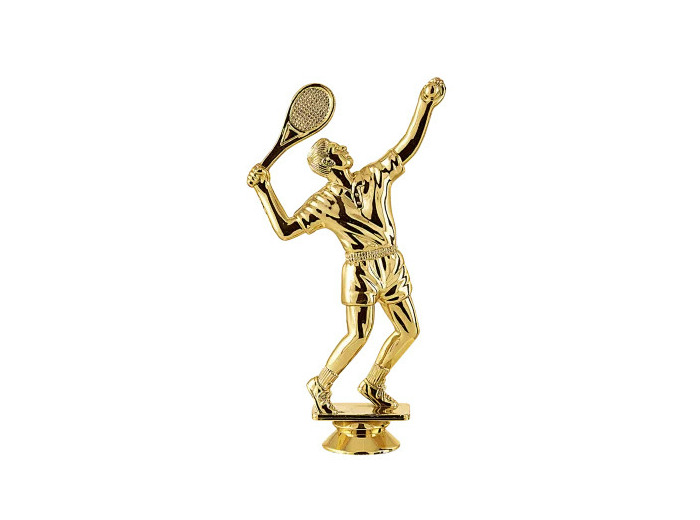 Sujet plastique or tennis ho h.16cm