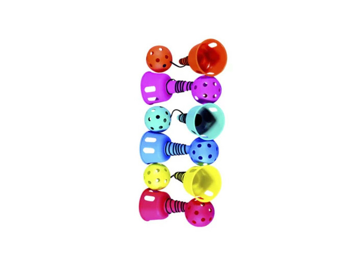 Lot de 6 bilboquets plastique