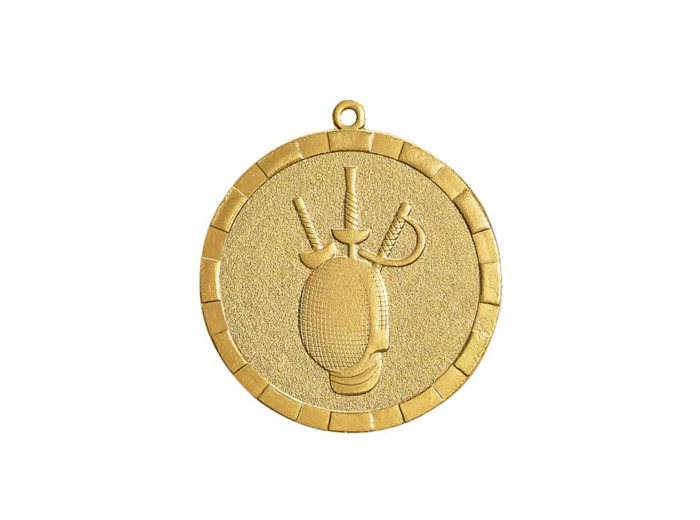 Medaille frappee fer escrime 50mm