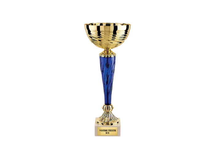 Coupe class or/bleu h 30cm d 120mm