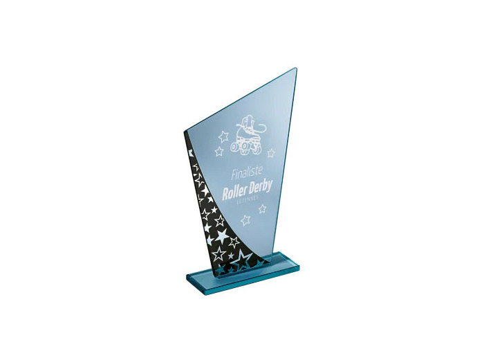 Trophee verre h. 21cm