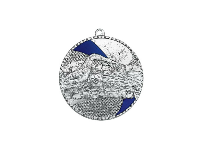 Medaille frappee fer natation 50mm