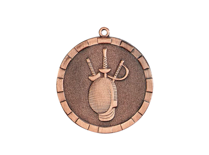 Medaille frappee fer escrime 50mm