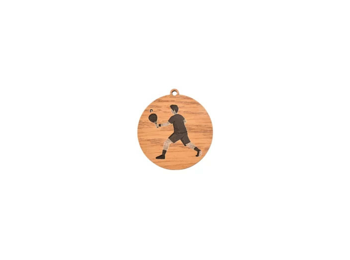 Medaille en bois padel diametre 50
