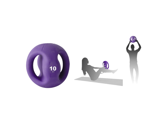 Medecine ball avec poignees 10 kg