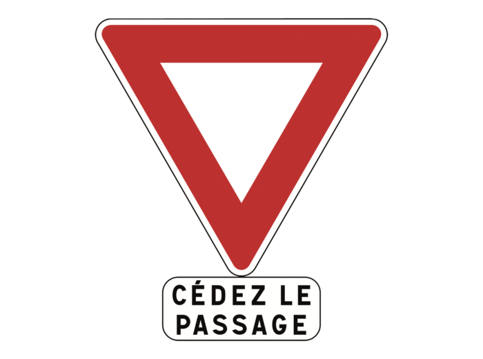 Panneau  cedez le passage