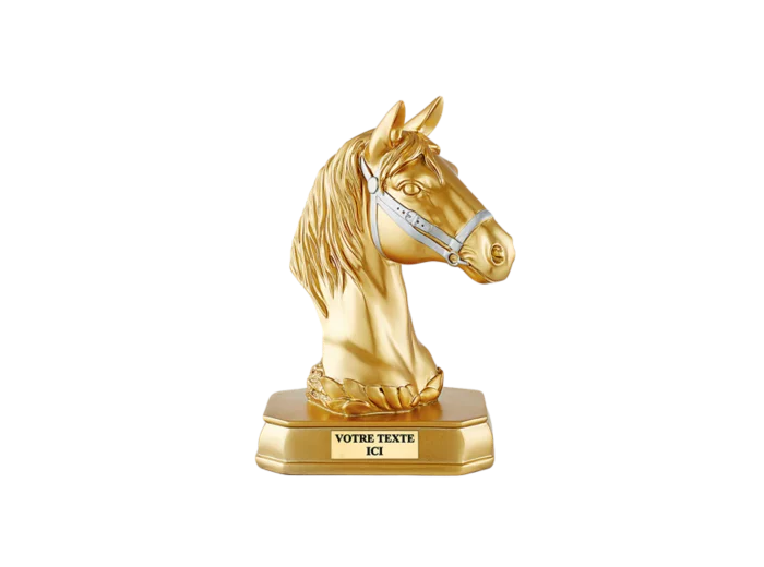 Trophee resine tete de cheval 3d h. 28 cm