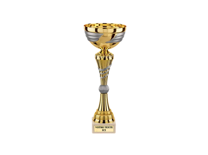 Coupe or/argent mat h.30cm bol