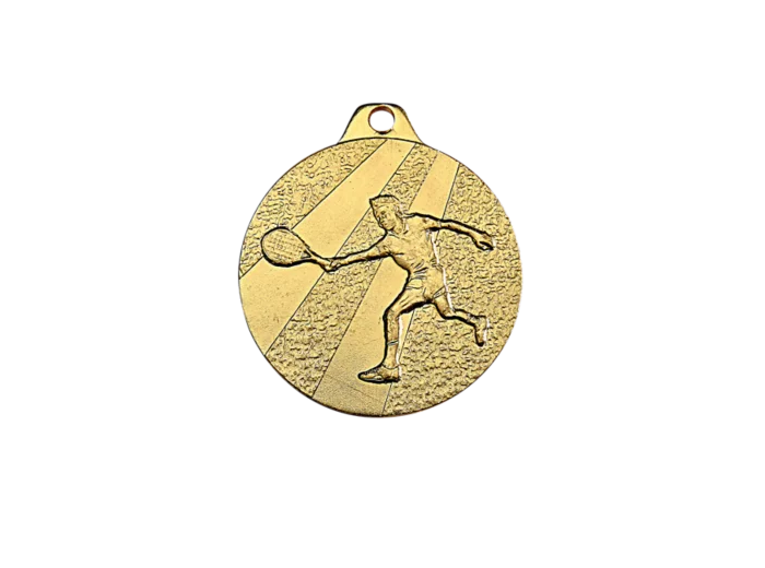 Medaille frappee fer or tennis d 32 mm
