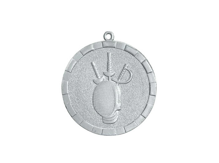 Medaille frappee fer escrime 50mm