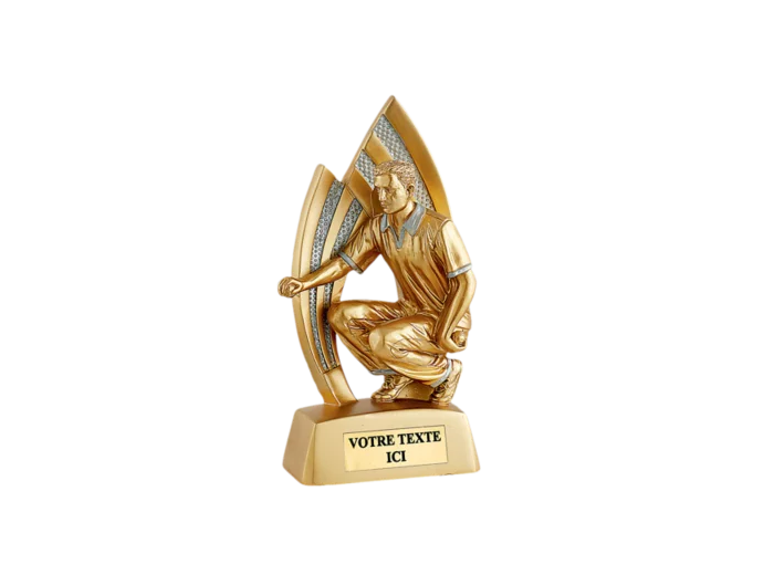 Trophee resine petanque homme h.18 cm