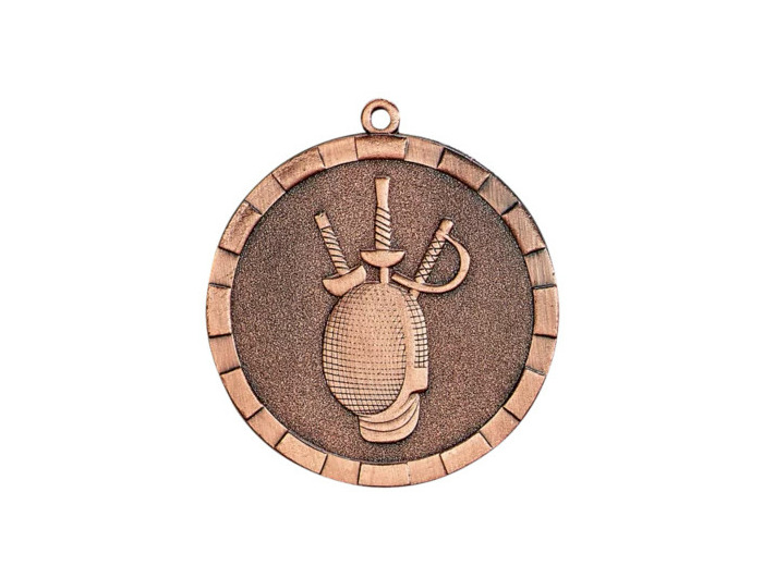 Medaille frappee fer escrime 50mm