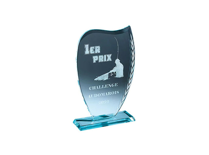 Trophee verre epaisseur 10mm h.23cm