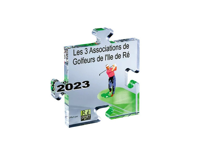 Trophee plexi epaiss 20mm h.18x18cm