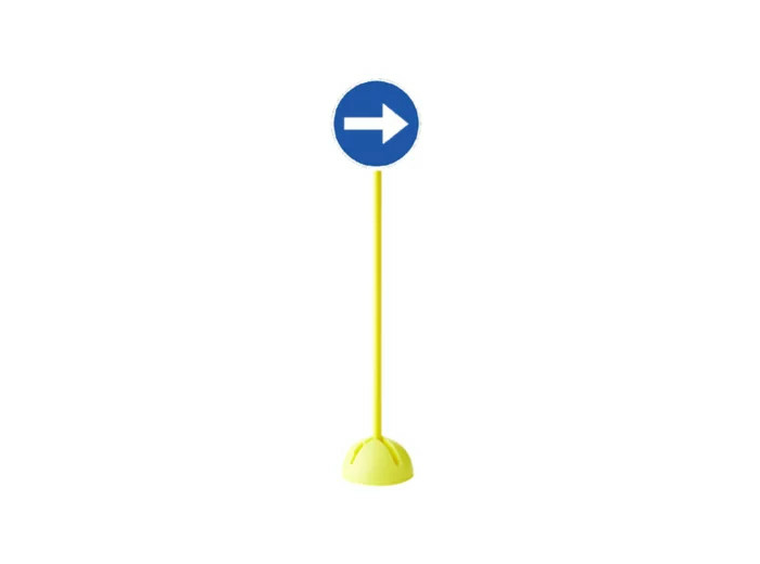 Panneau obligation de tourner a dr