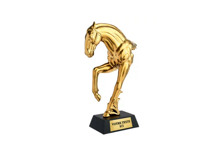 Trophee ceramique or hauteur 31 cm
