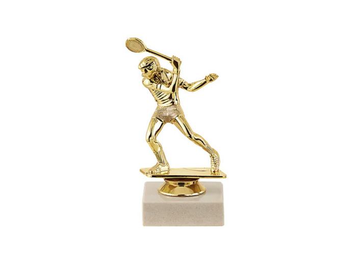 Trophee sujet plas or squash h 14cm