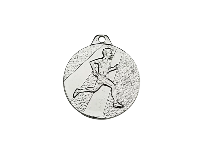 Medaille frappee fer argent running d 32 mm