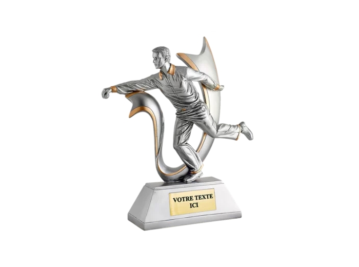 Trophee resine joueur boule lyonnais h.24cm