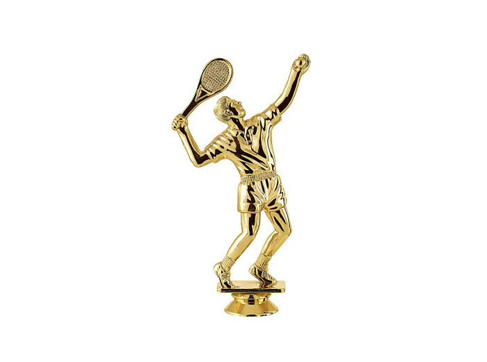 Sujet plastique or tennis ho h.16cm