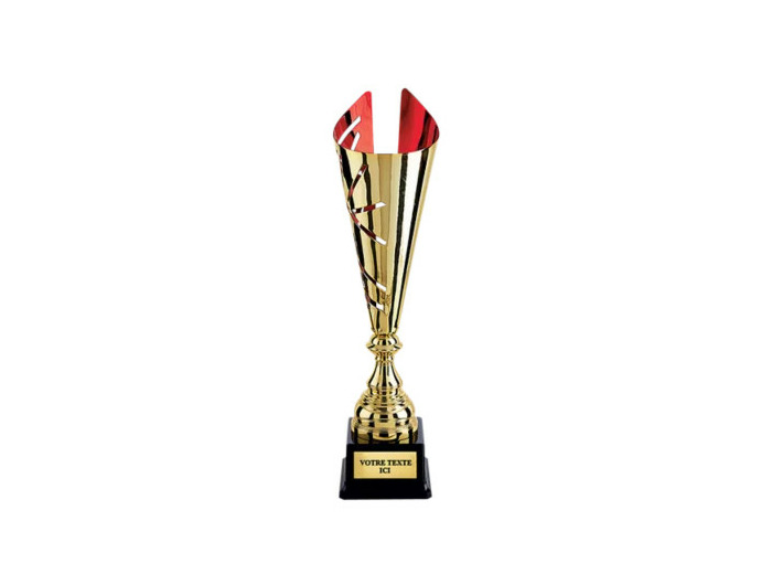 Coupe classique or/rouge h 43 cm