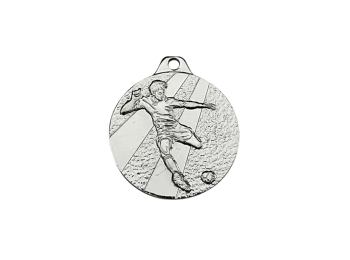 Medaille frappee fer argent football d 32mm