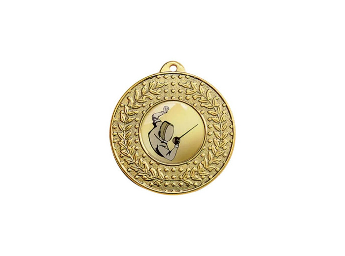 Medaille porte-centre fer or 50mm