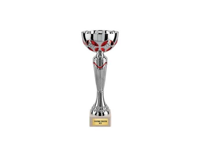 Coupe eco arg/rouge h 25cm d 100mm