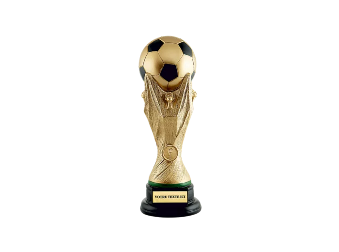 Trophee resine trophee foot h. 34 cm