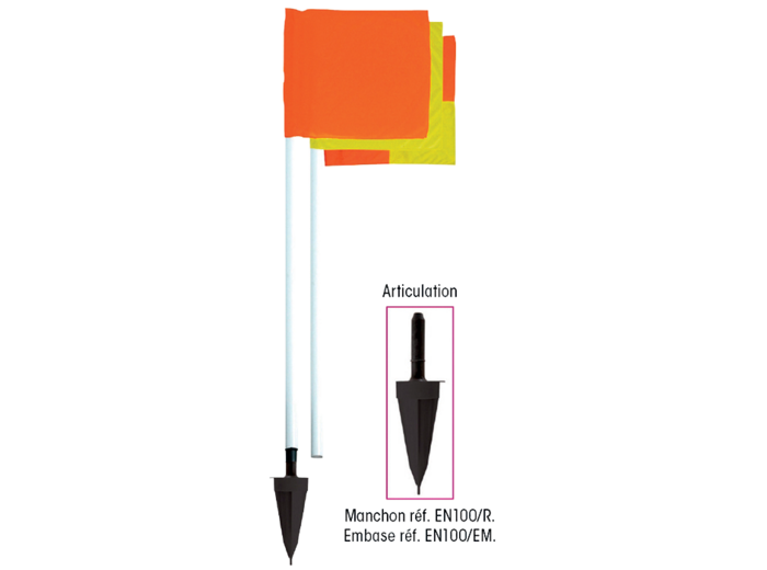 Lot de 4 poteaux de corner avec rotule