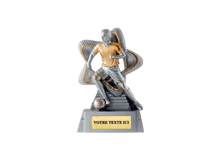 Trophee resine eco joueur de foot h. 11 cm